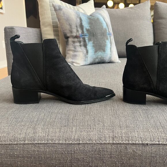 Acne Studios Suede Jensen Ankle Chelsea Boots Black women's size 7/37 Used - Picture 7 of 11